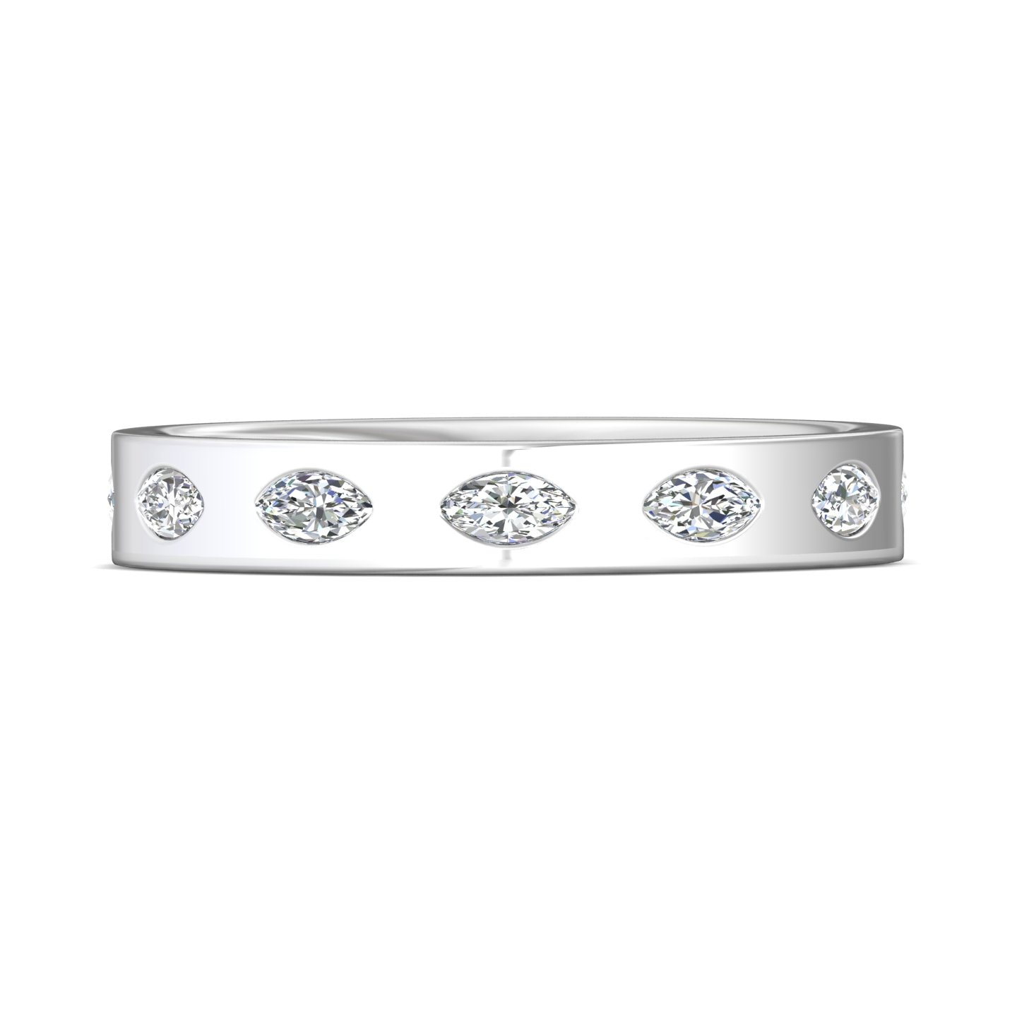 Channel/Shared Prong Wedding Band — style DWBC06SMQ