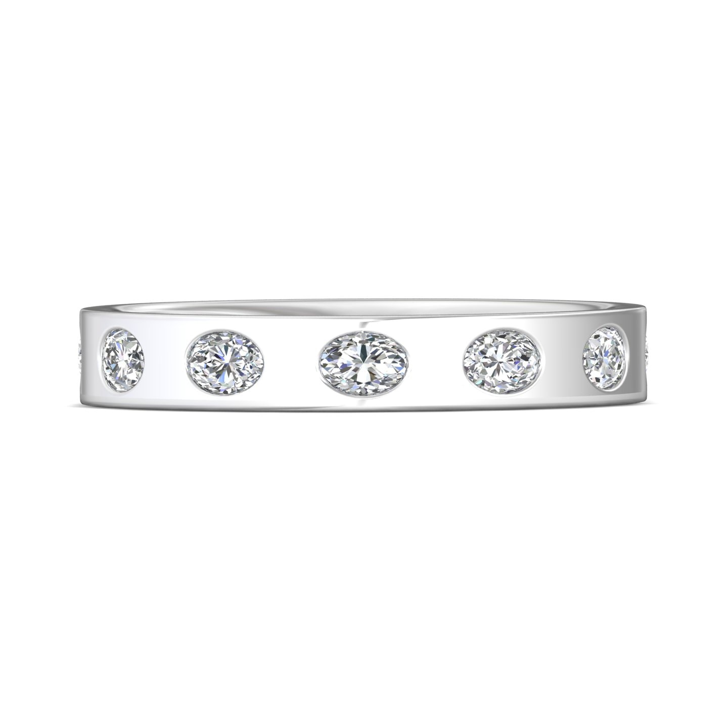 Channel/Shared Prong Wedding Band — style DWBC06SOV