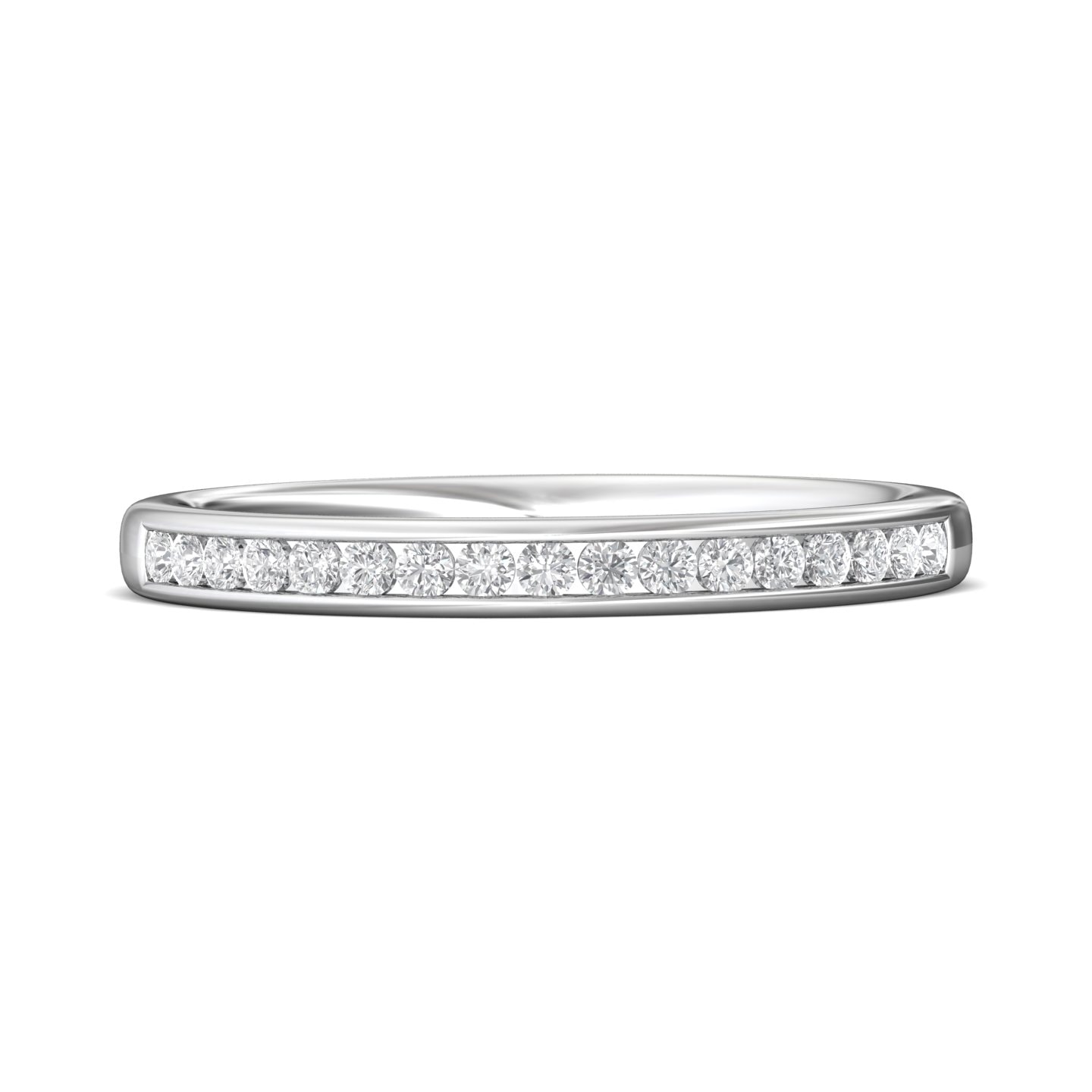 Channel/Shared Prong Wedding Band — style DWBC1-.25