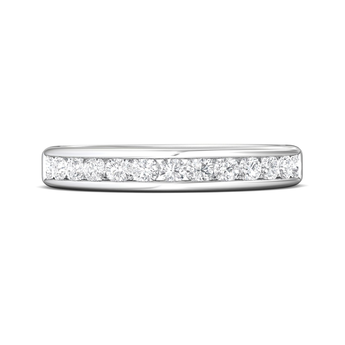 Channel/Shared Prong Wedding Band — style DWBC1-.50