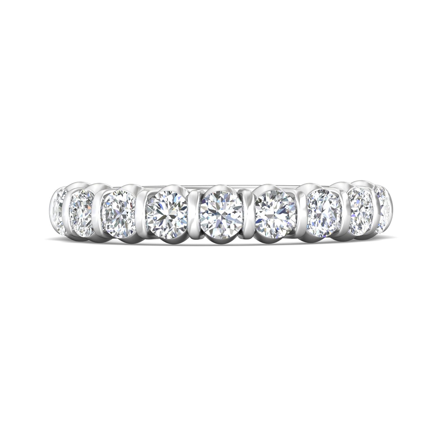Channel/Shared Prong Wedding Band — style DWBC8-1.00