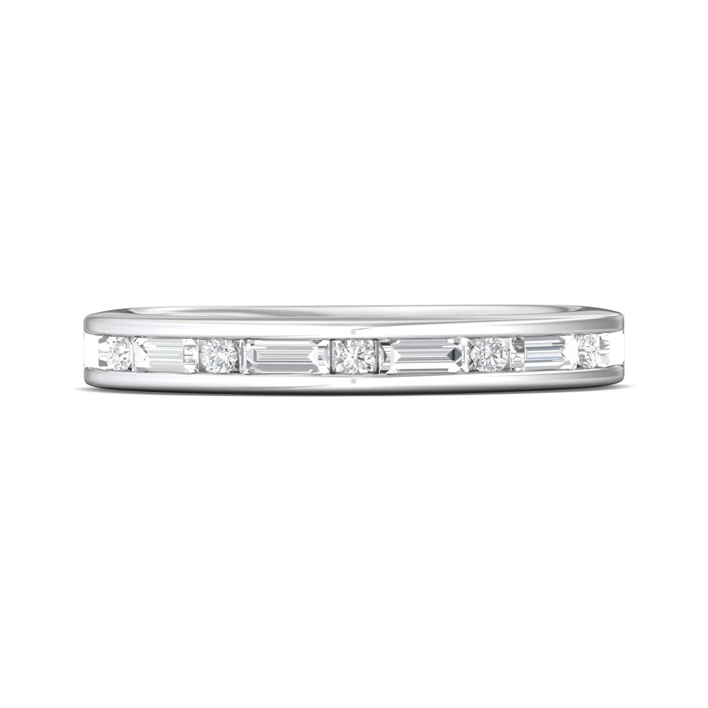 Channel/Shared Prong Wedding Band — style DWBCSB2-.50