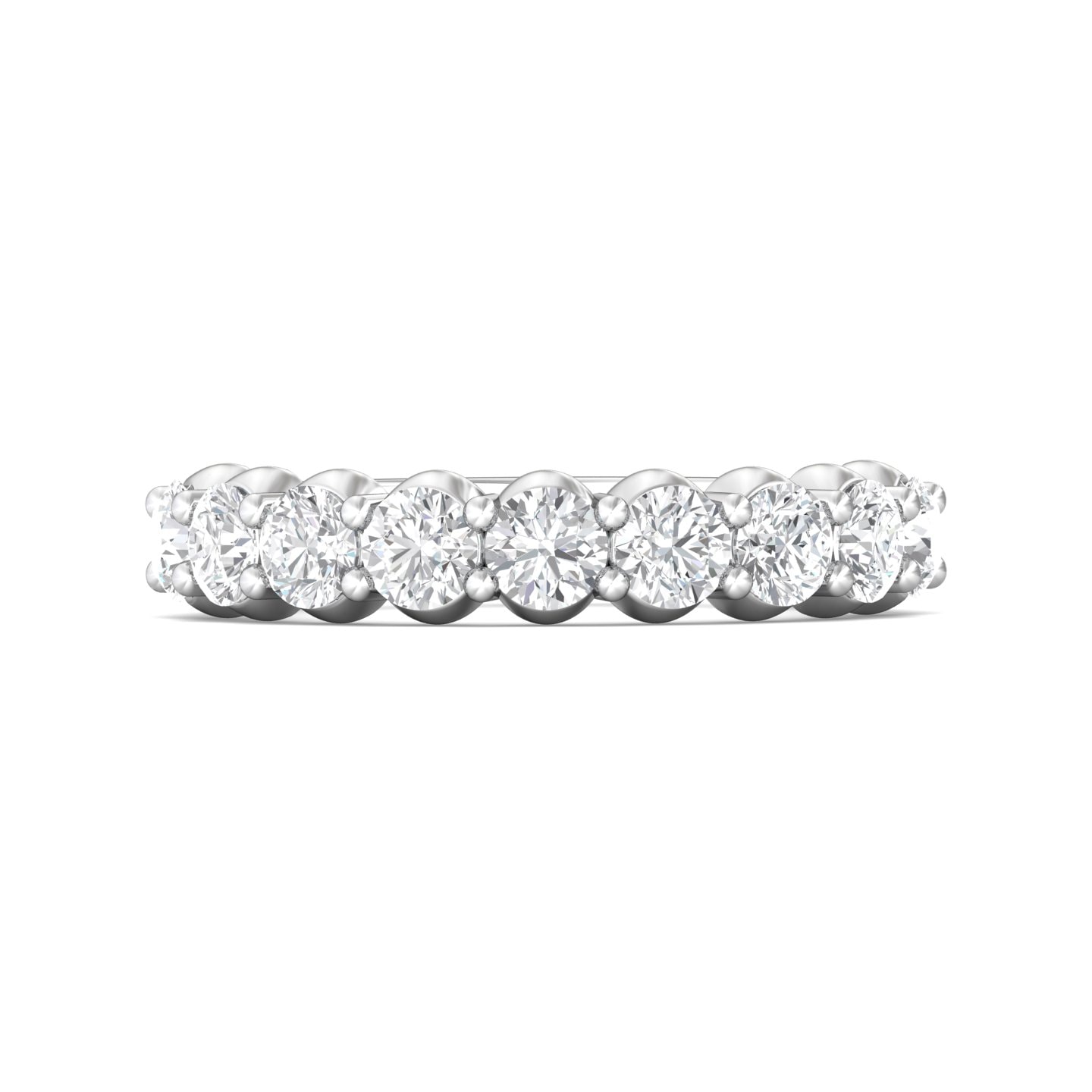 Channel/Shared Prong Wedding Band — style DWBSP03LWB