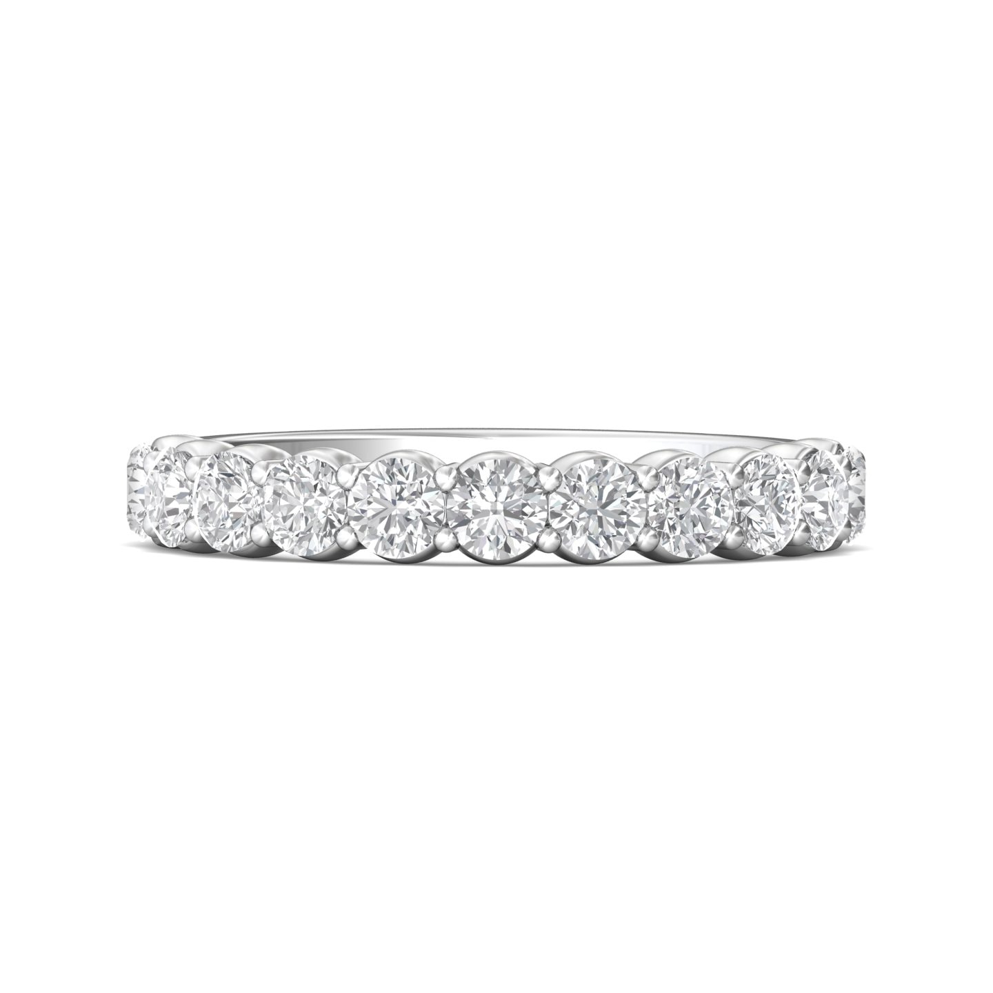 Channel/Shared Prong Wedding Band — style DWBSP03MWB