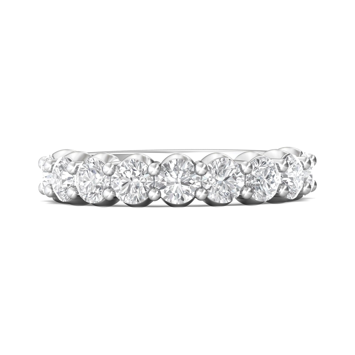 Channel/Shared Prong Wedding Band — style DWBSP03XLWB