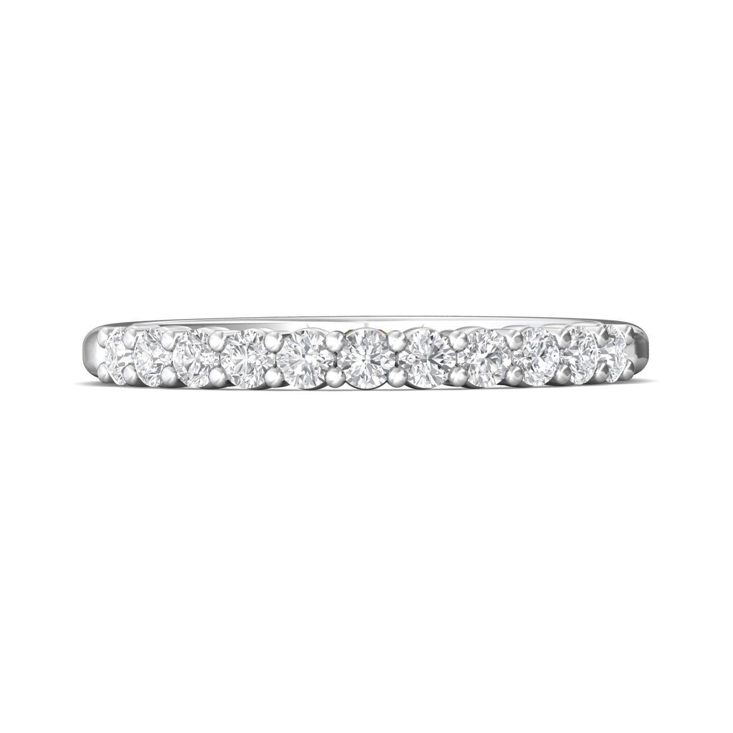 Channel/Shared Prong Wedding Band — style DWBSP04M