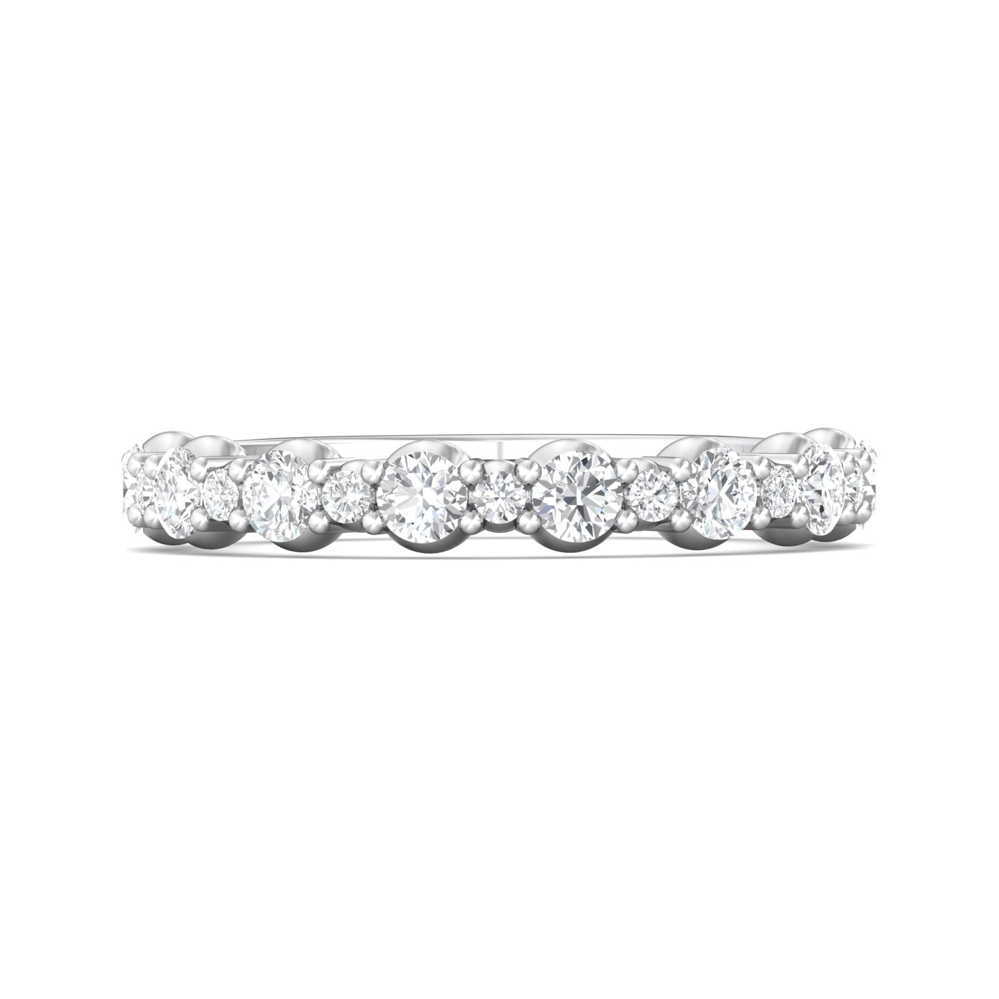 Channel/Shared Prong Wedding Band — style DWBSP12