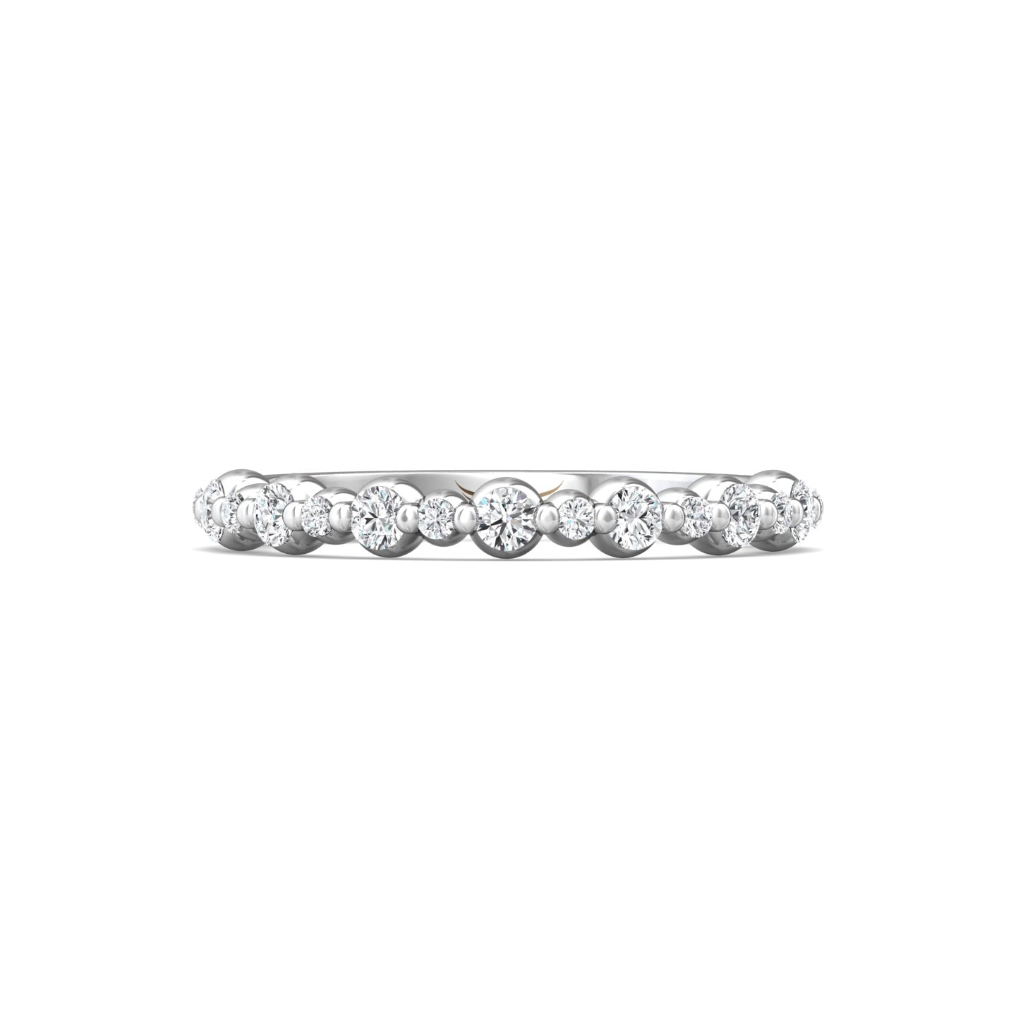 Channel/Shared Prong Wedding Band — style DWBSP14XS-1