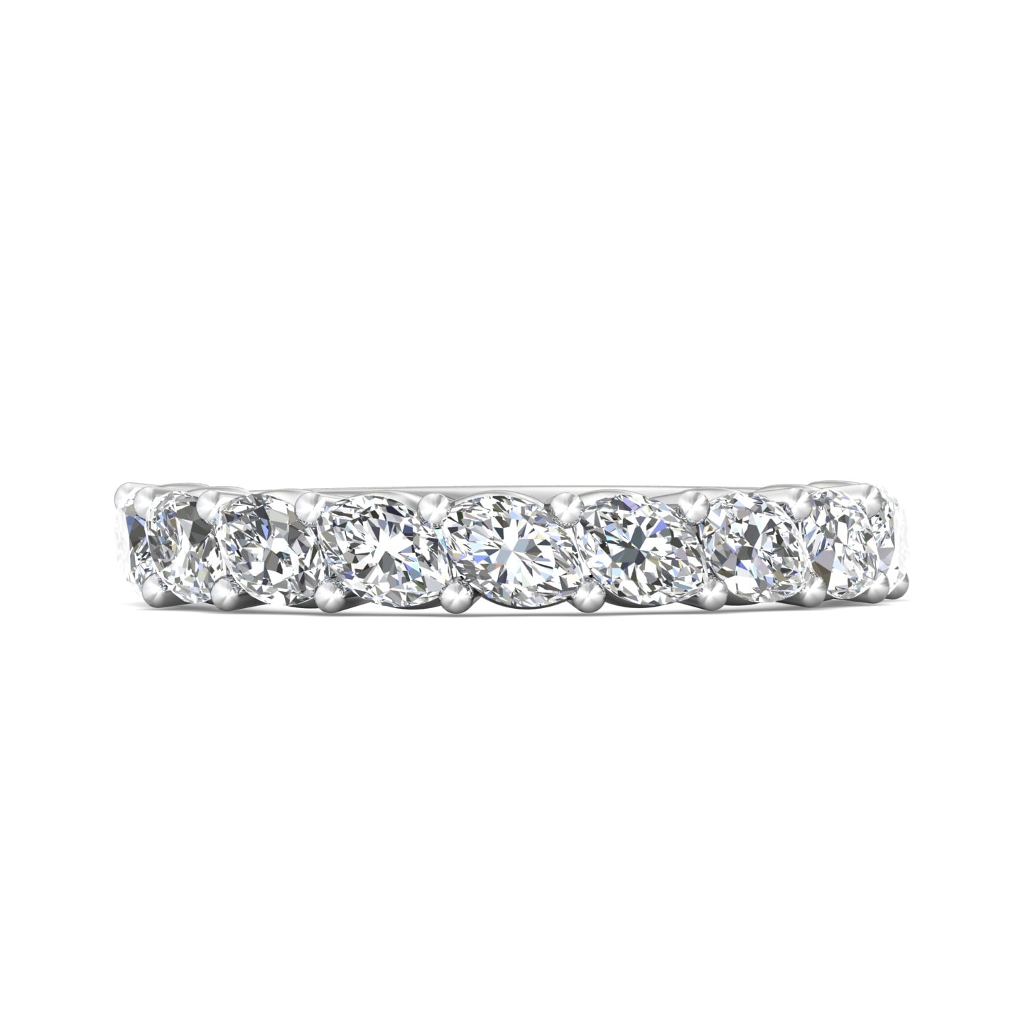 Channel/Shared Prong Wedding Band — style DWBSP17L