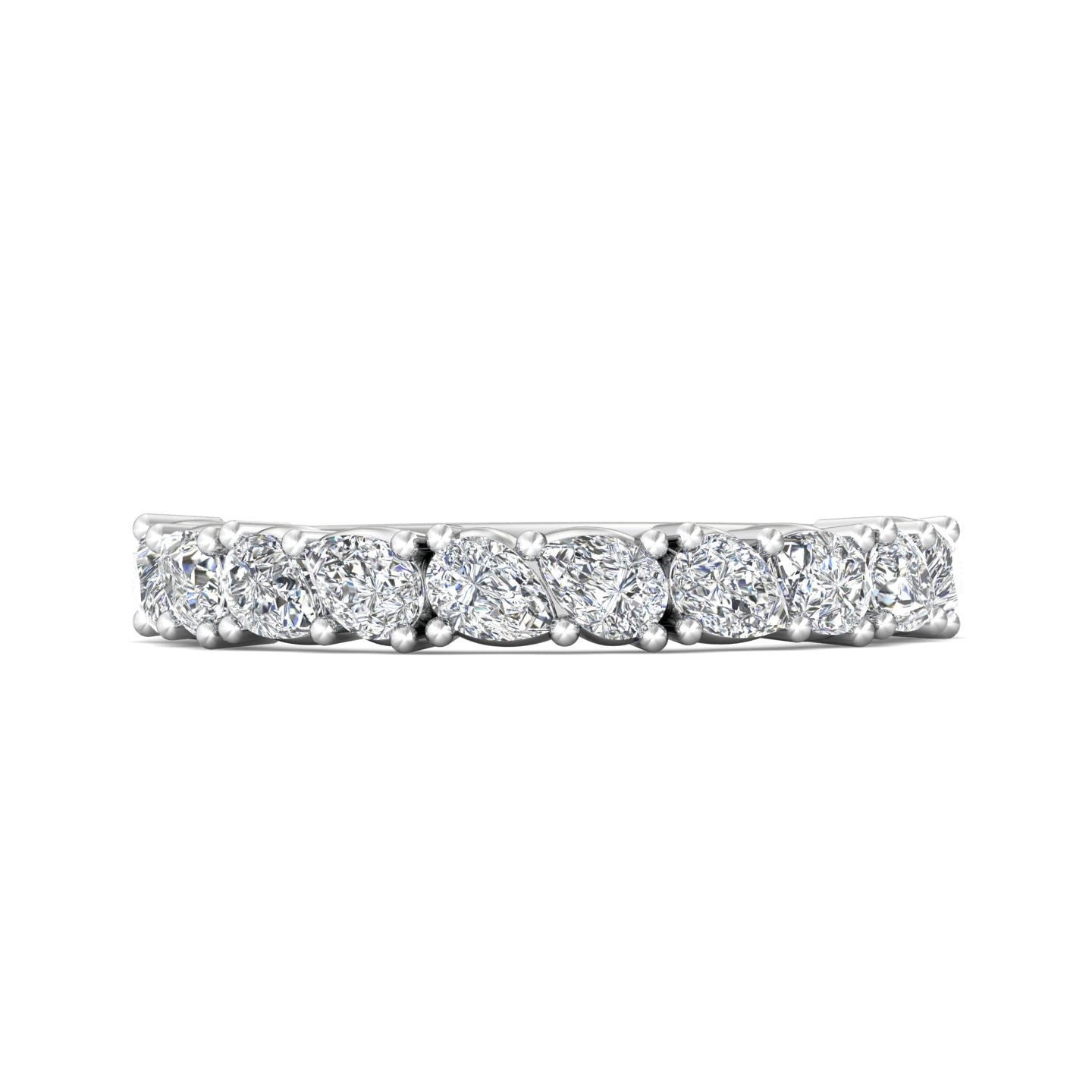 Channel/Shared Prong Wedding Band — style DWBSP18M