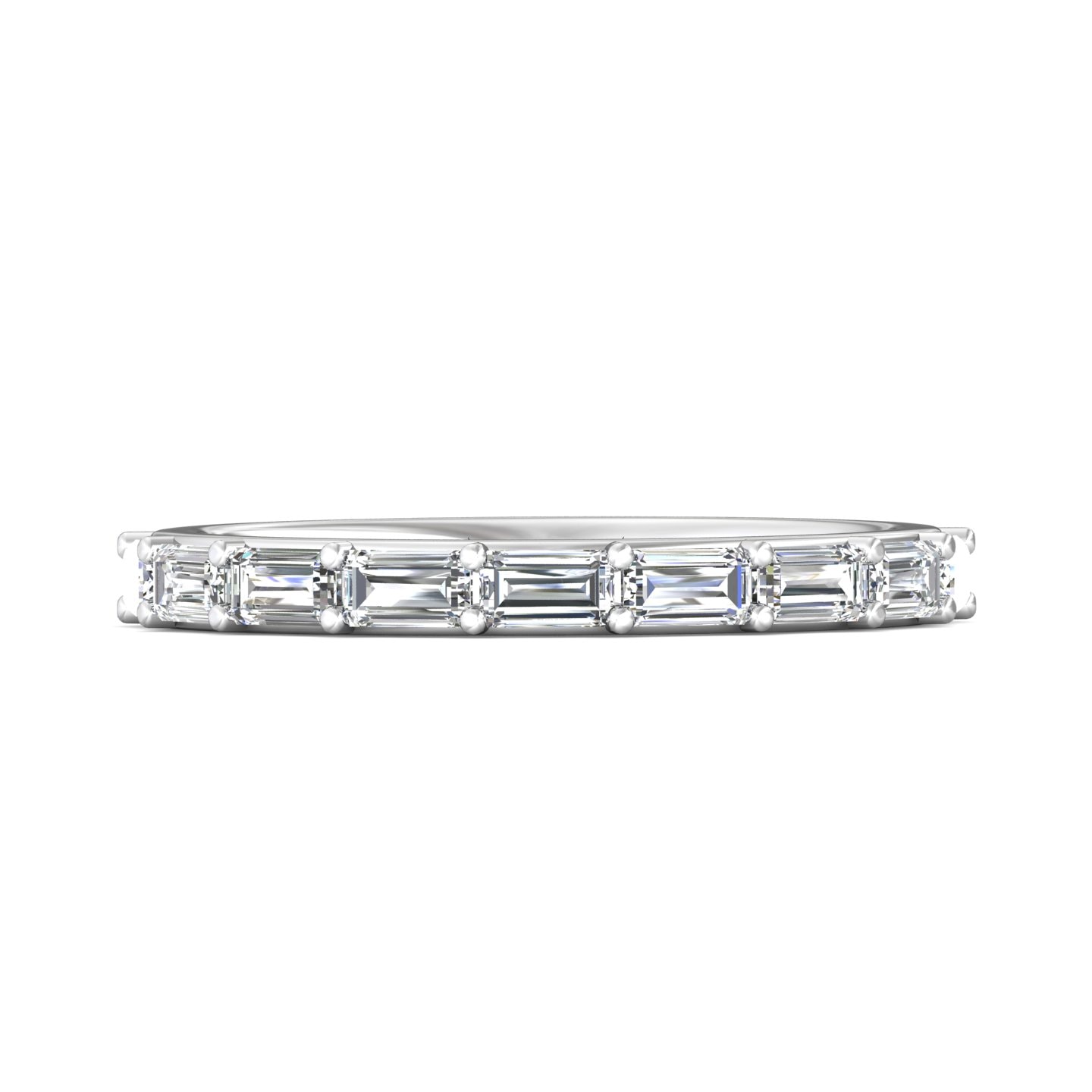 Channel/Shared Prong Wedding Band — style DWBSP20L
