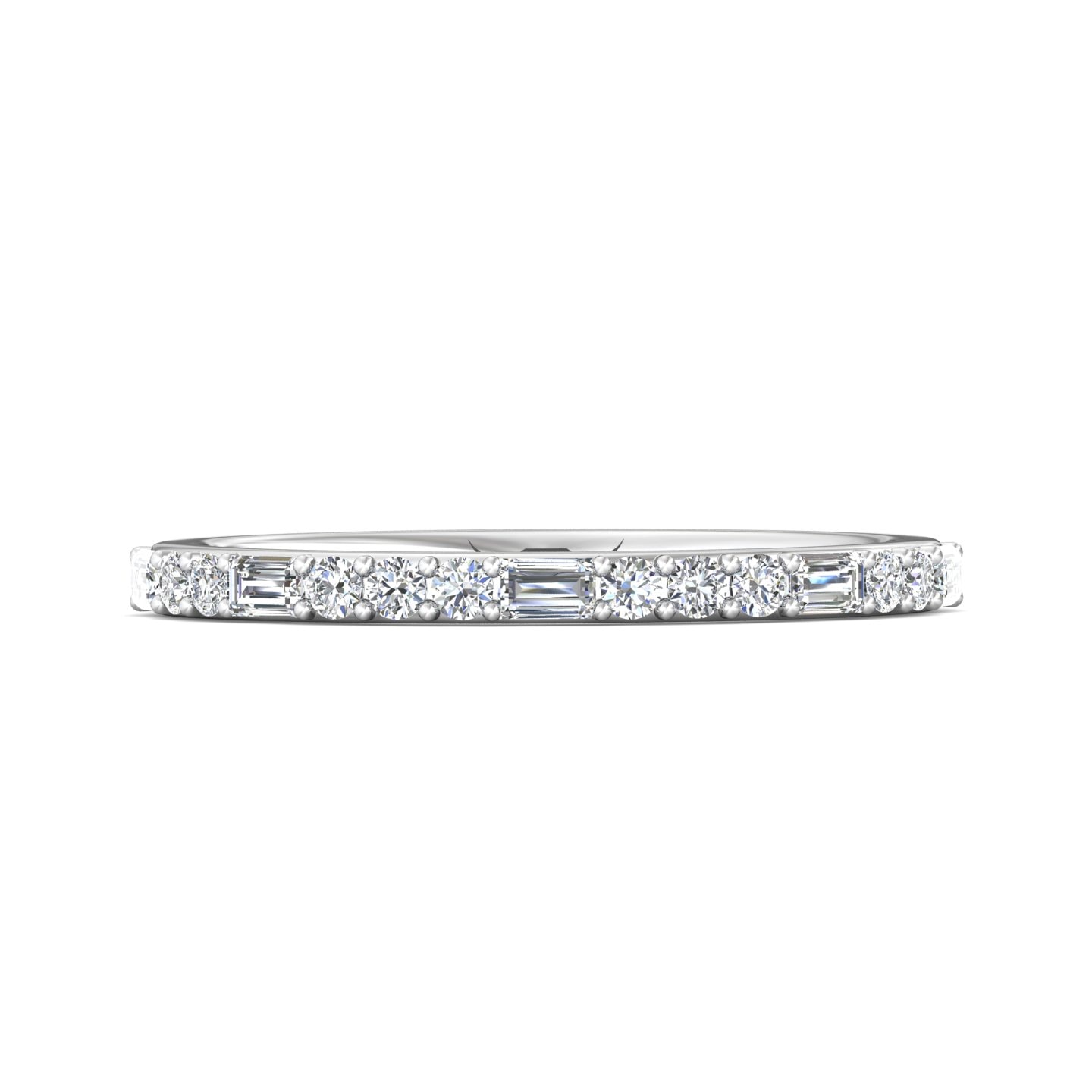 Channel/Shared Prong Wedding Band — style DWBSP21S