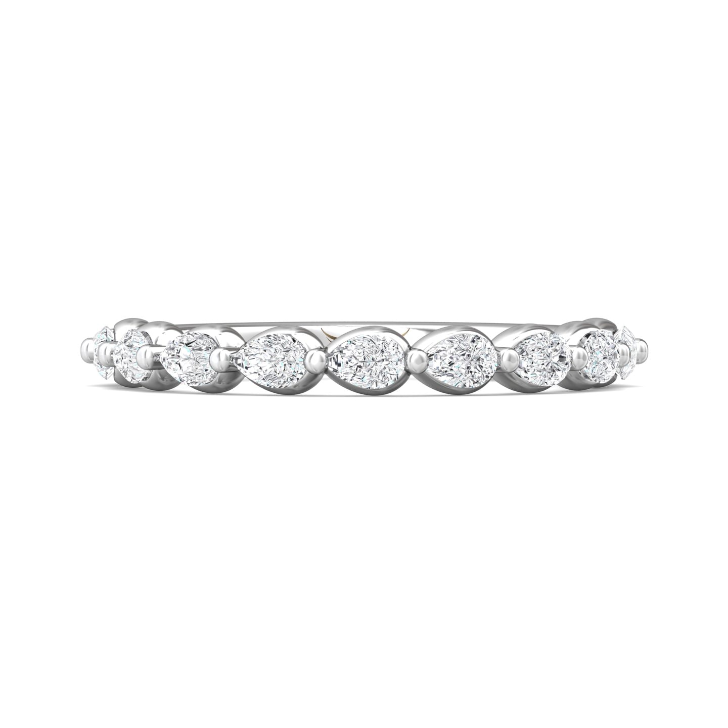 Channel/Shared Prong Wedding Band — style DWBSP24XS