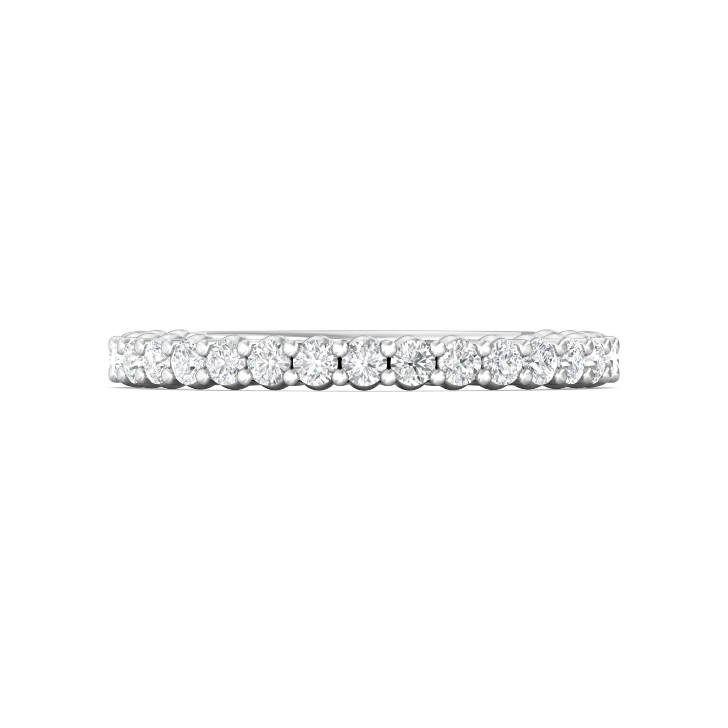 Channel/Shared Prong Wedding Band — style DWBSP3-.35-1