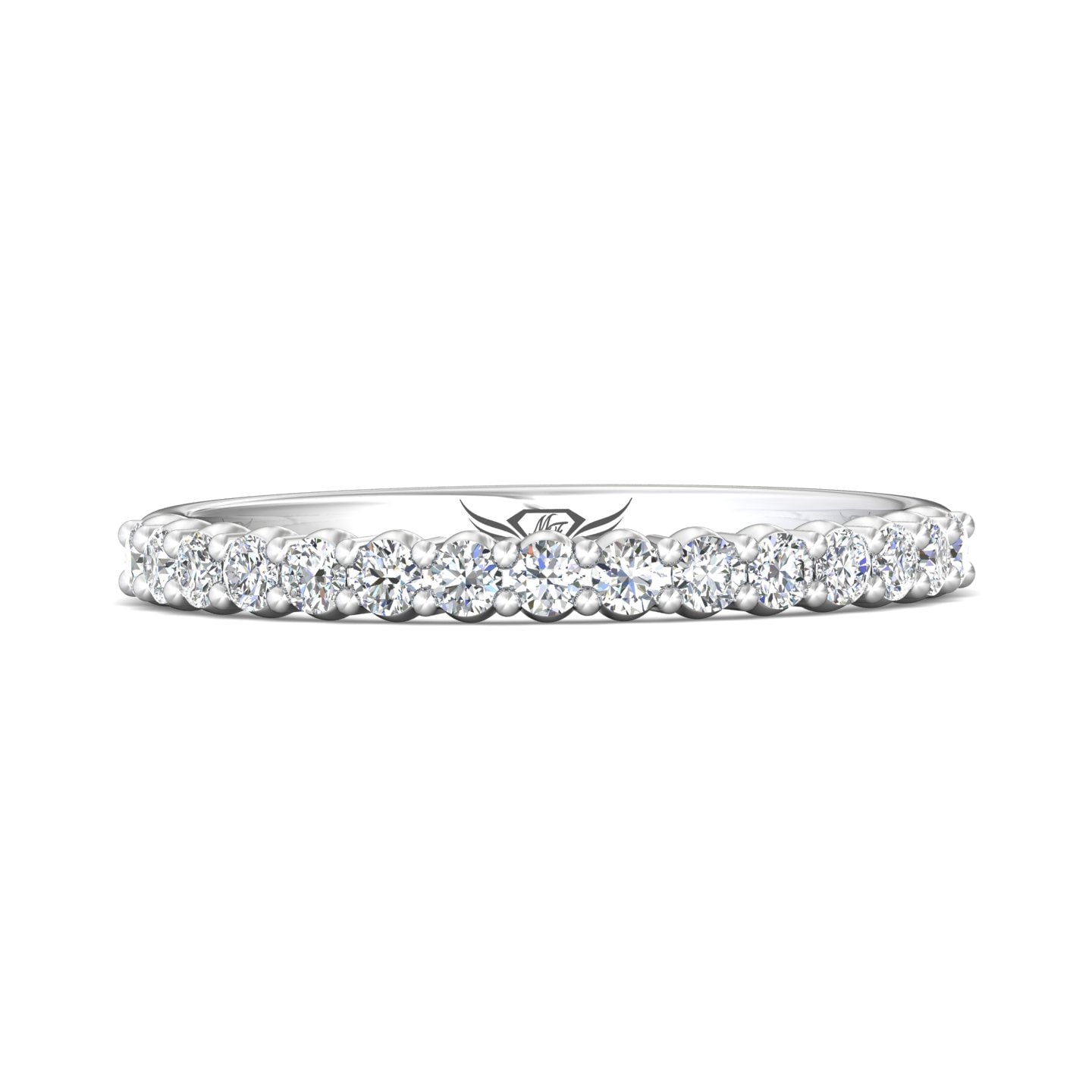 Channel/Shared Prong Wedding Band — style DWBSP3-.35