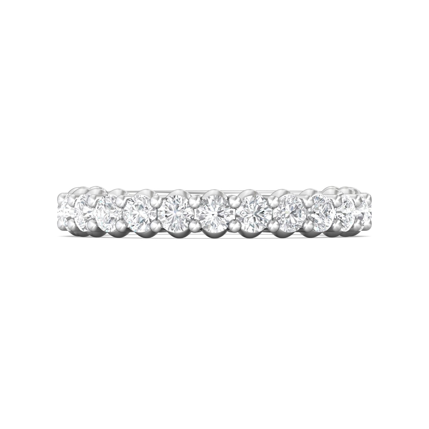 Channel/Shared Prong Wedding Band — style DWBSP3-.75-1