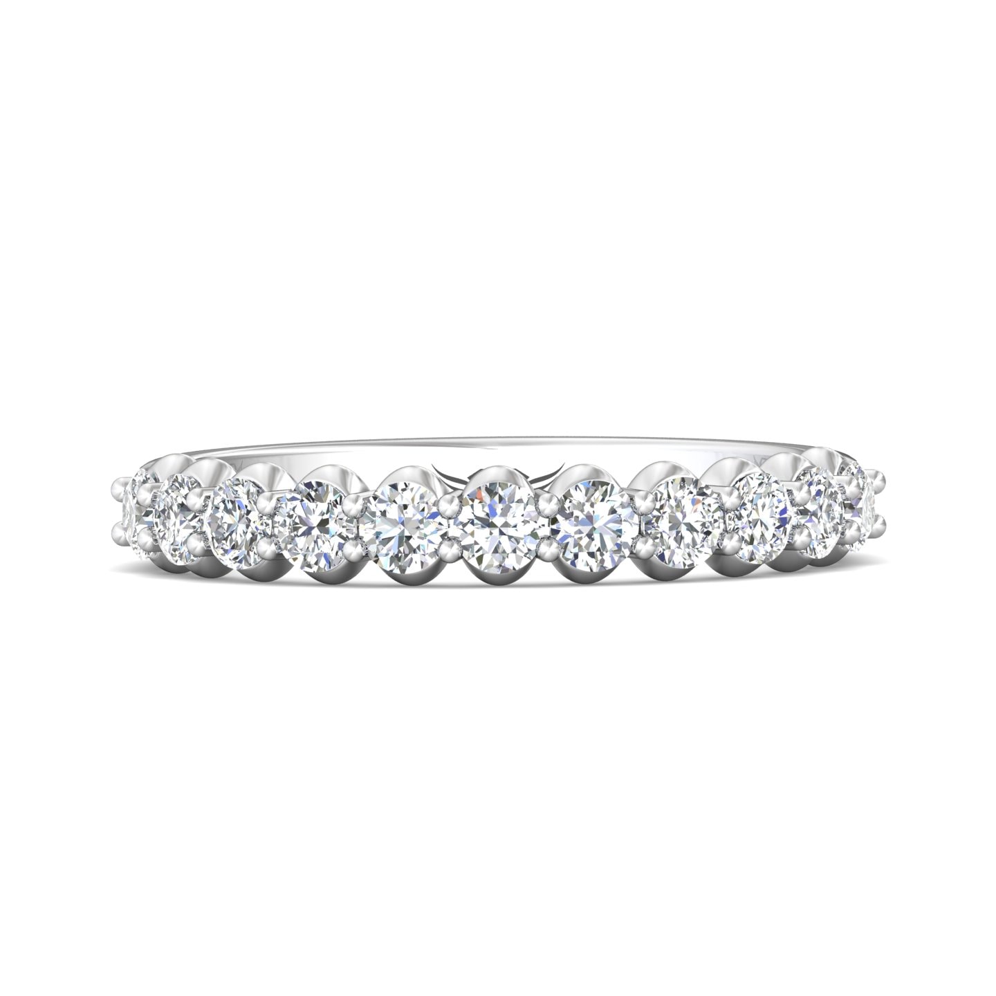 Channel/Shared Prong Wedding Band — style DWBSP3-.75
