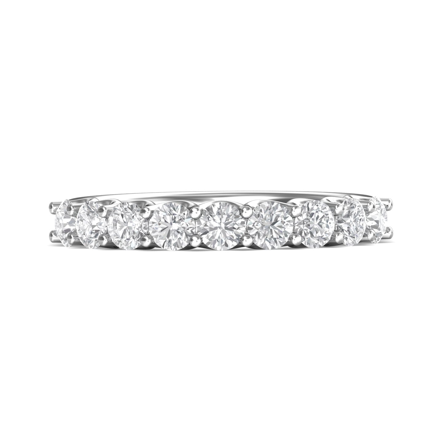 Channel/Shared Prong Wedding Band — style DWBSP7-9-1.00