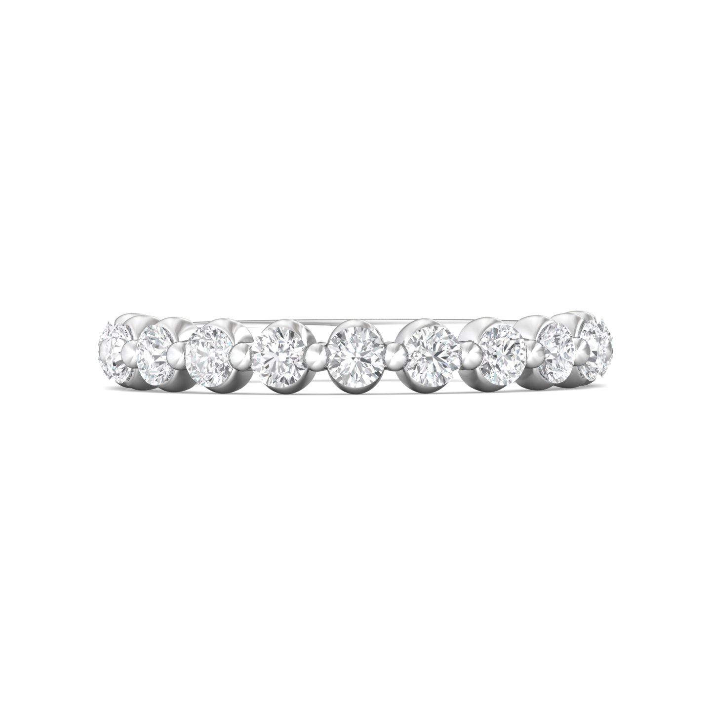 Channel/Shared Prong Wedding Band — style DWBSP9-.75