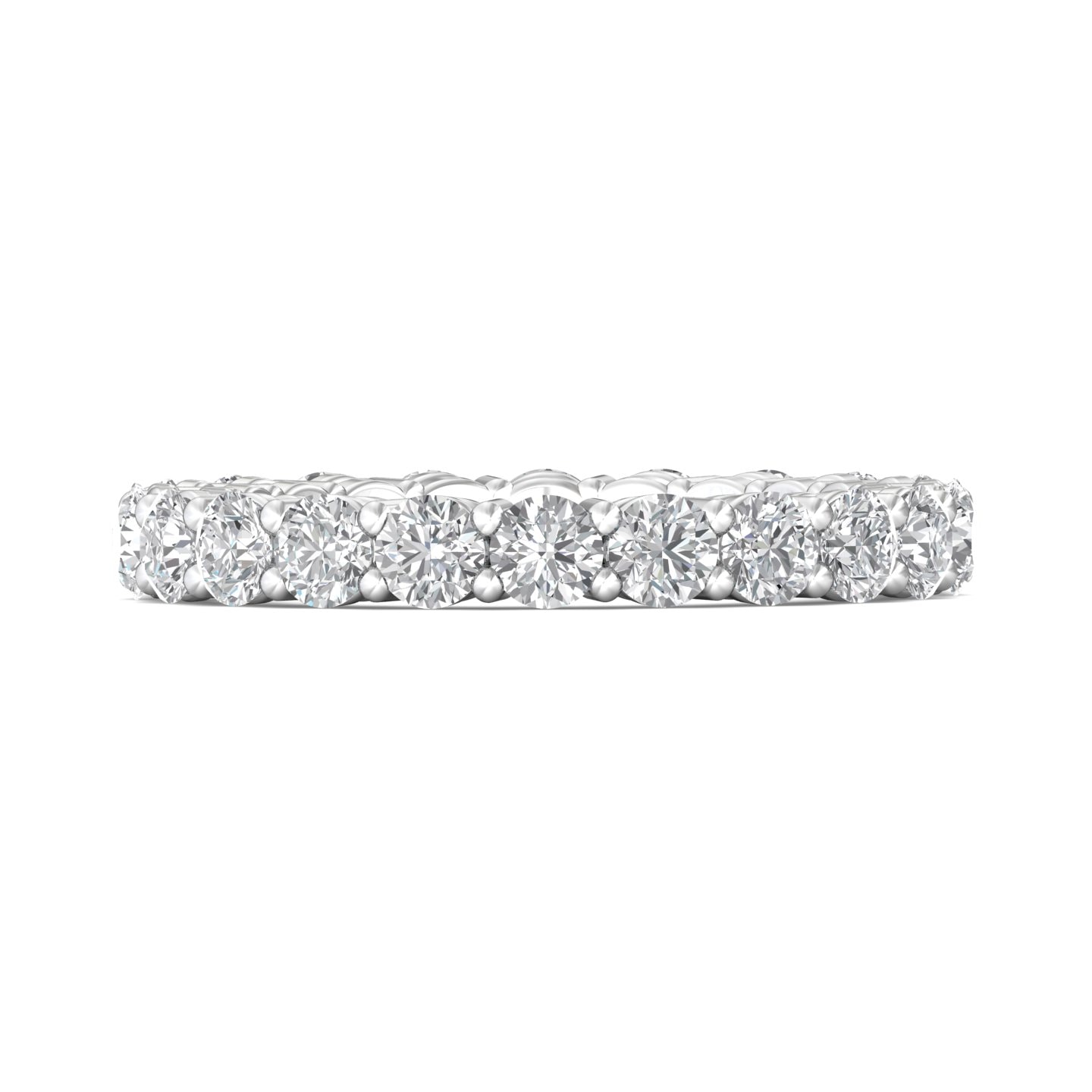 Channel/Shared Prong Wedding Band — style SPWBAFR-22-2.20