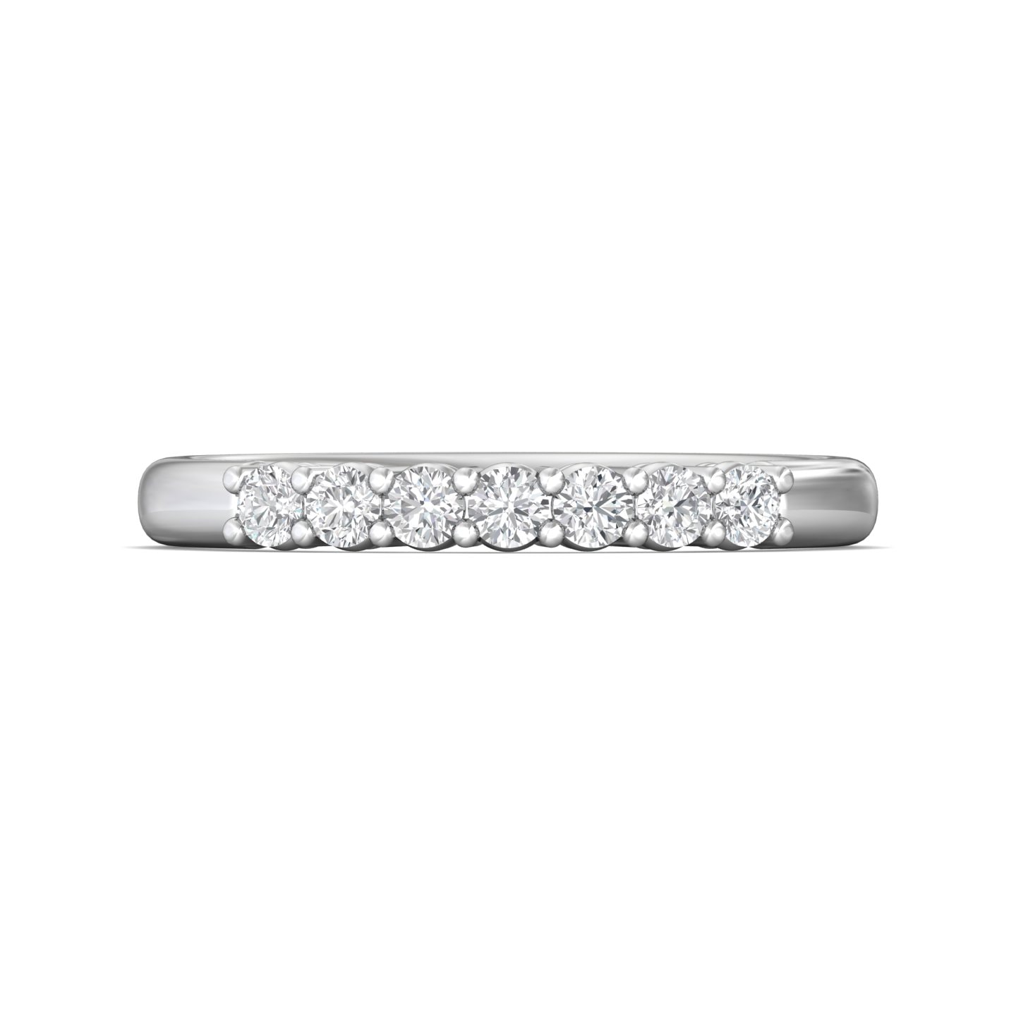 Channel/Shared Prong Wedding Band — style SPWBAR7-.35