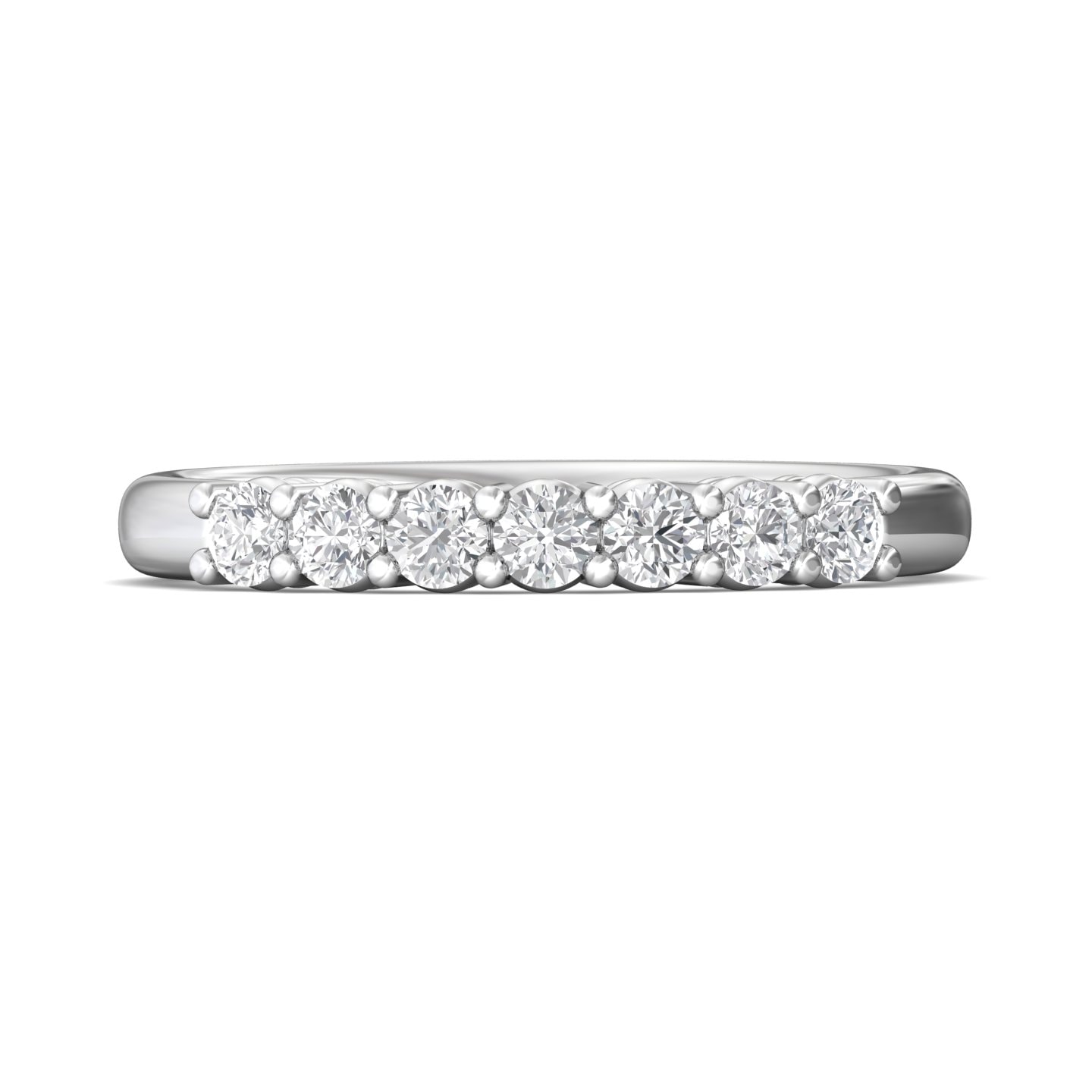 Channel/Shared Prong Wedding Band — style SPWBAR7-.75