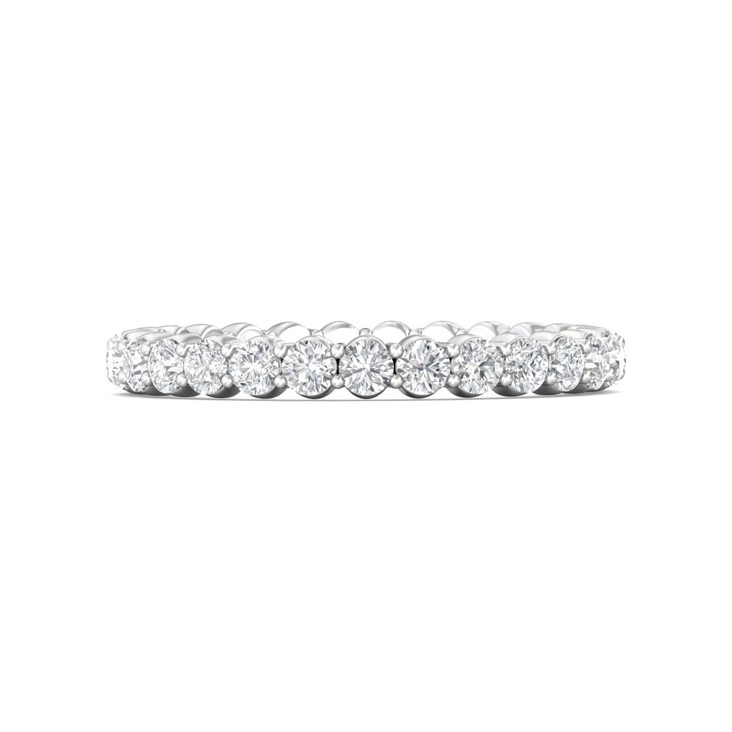 Channel/Shared Prong Wedding Band — style SPWBFR-27-1.05