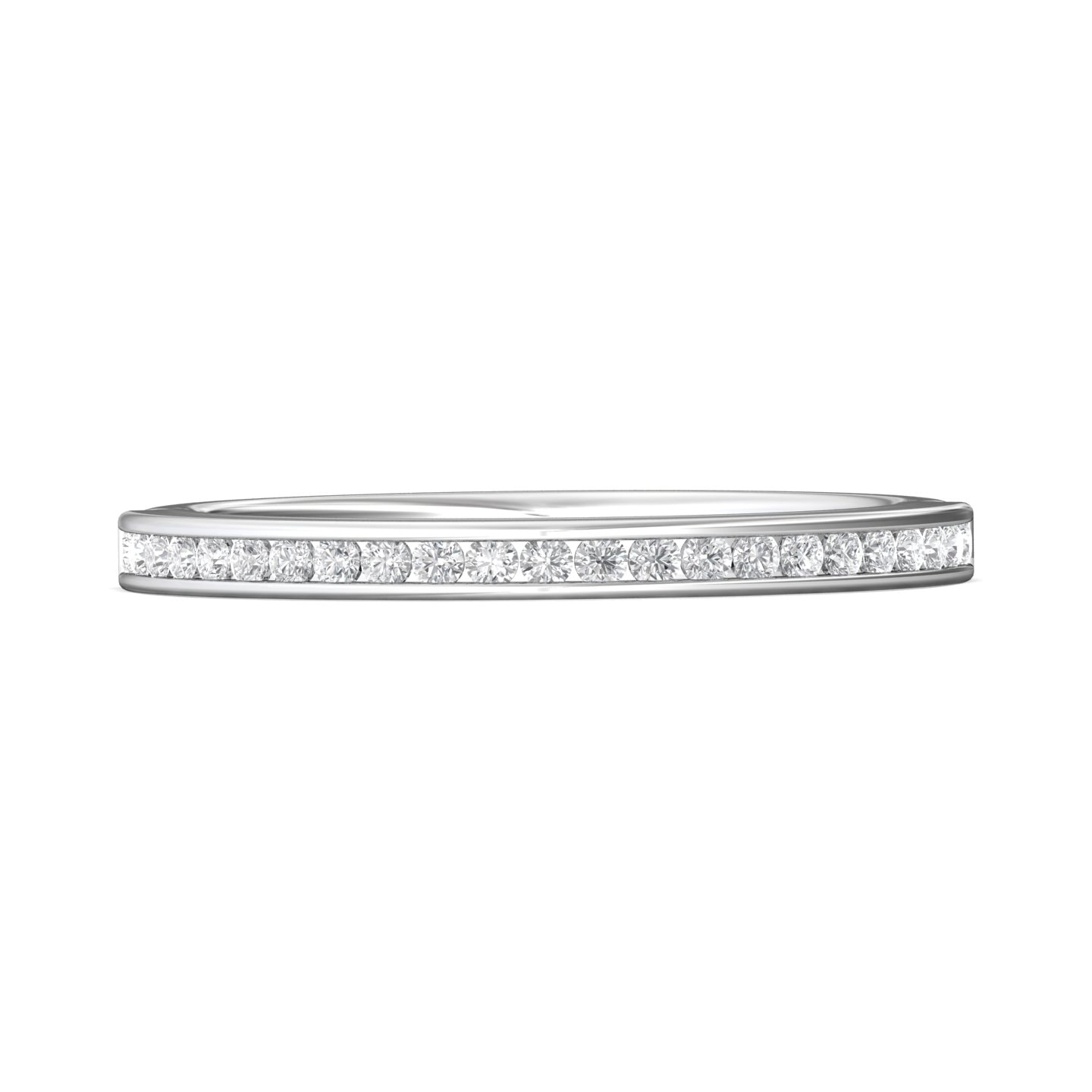Channel/Shared Prong Wedding Band — style VC08XSRWB