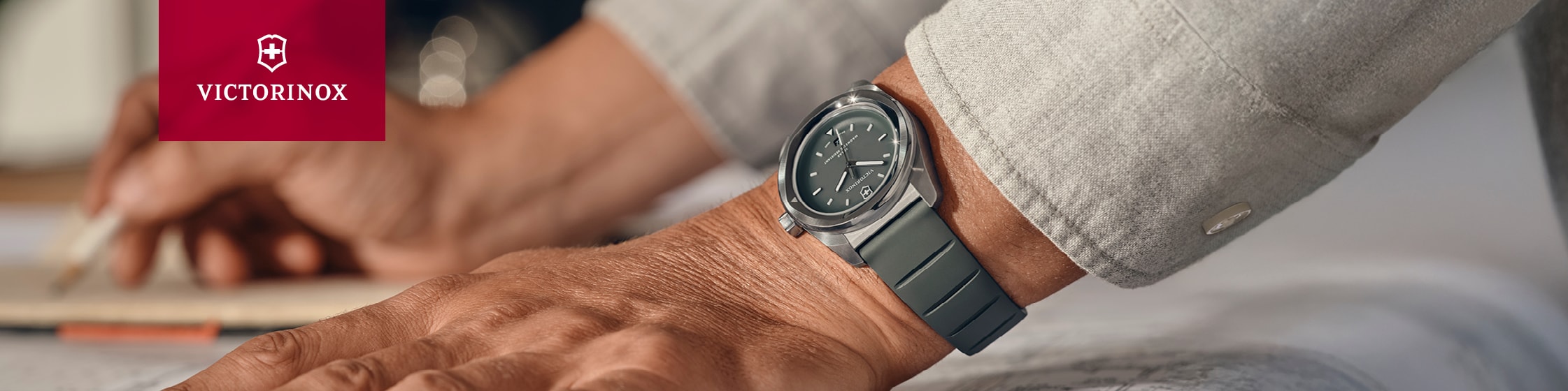 Victorinox Concept One watch worn with a tailored jacket
