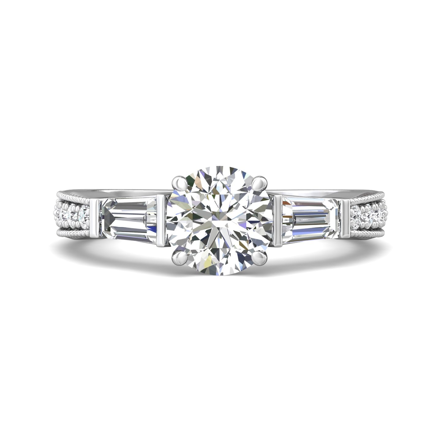 Three Stone Engagement Ring — style 4209FFCXWR