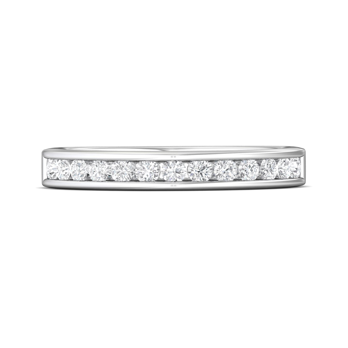 Channel/Shared Prong Wedding Band — style CTC01MWB