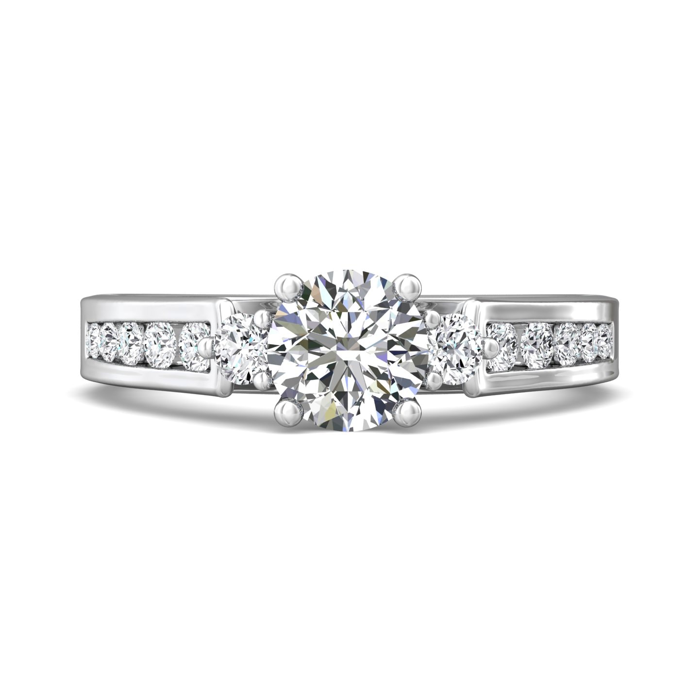 Three Stone Engagement Ring — style DERC03XS