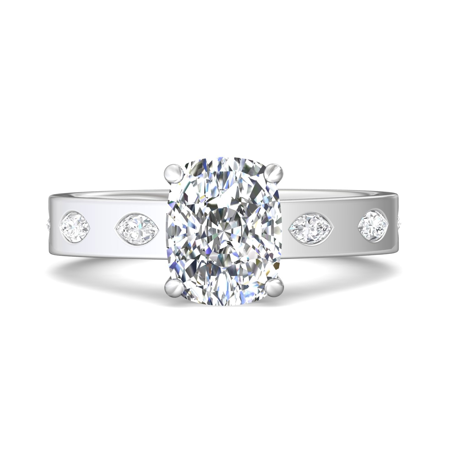 Channel/Shared Prong Engagement Ring — style DERC06SMQR