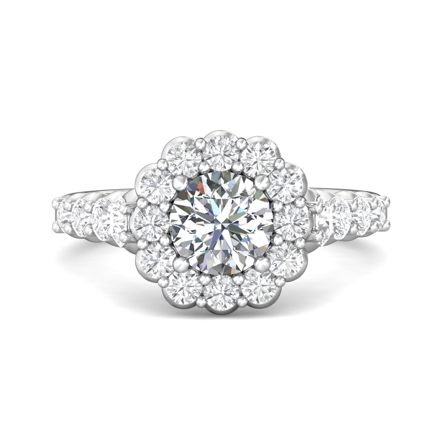 Channel/Shared Prong Engagement Ring — style DERHSP04MR