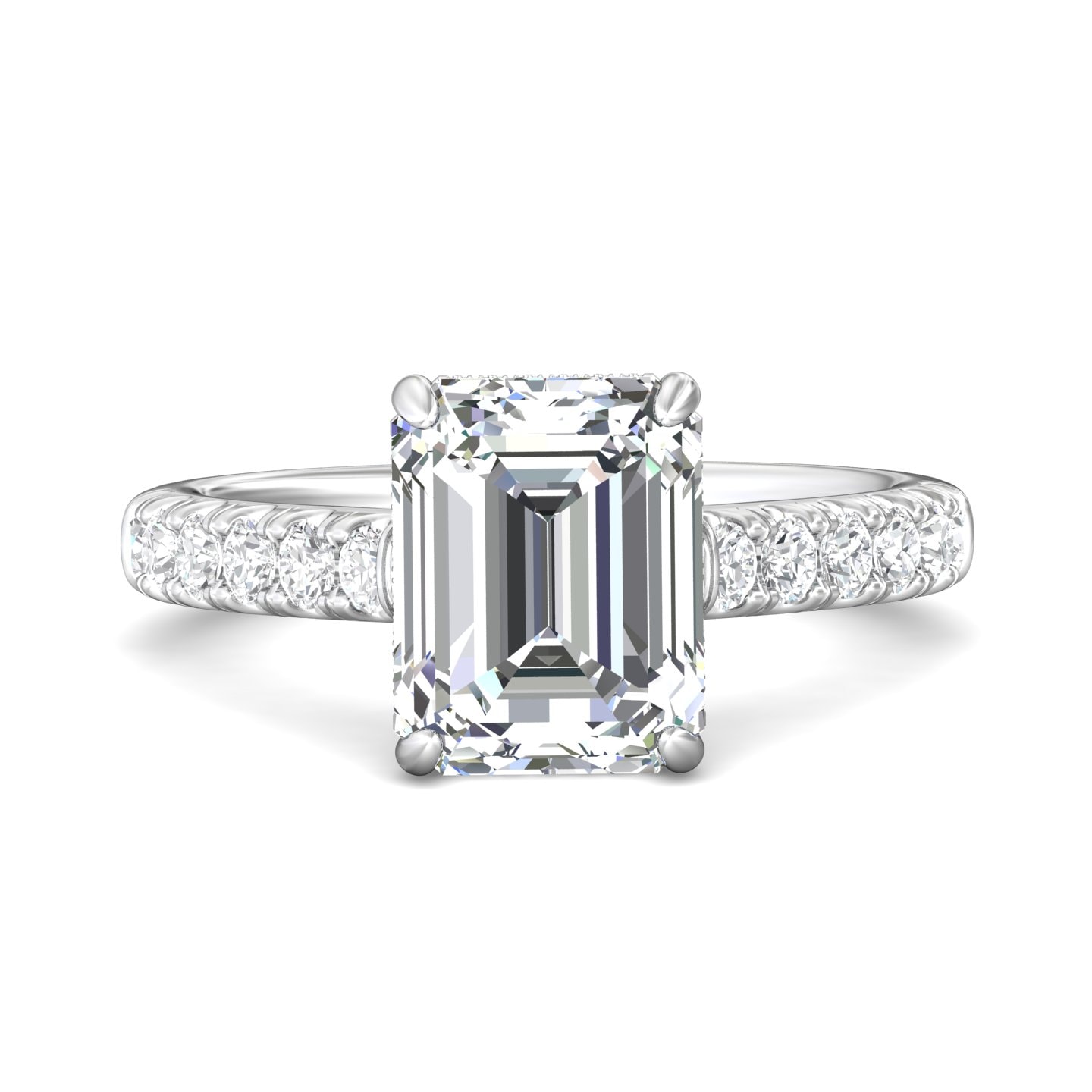 Micropave Engagement Ring — style DERM18LR