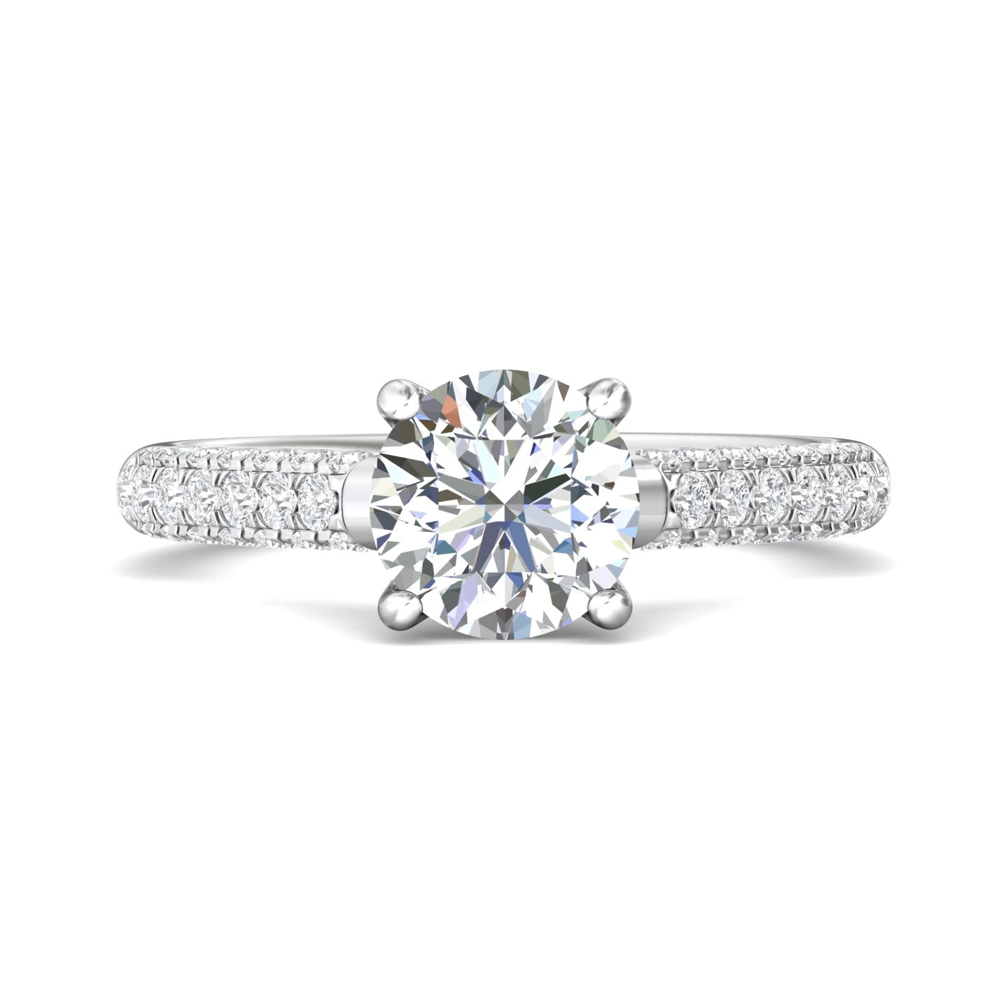 Micropave Engagement Ring — style DERM19M