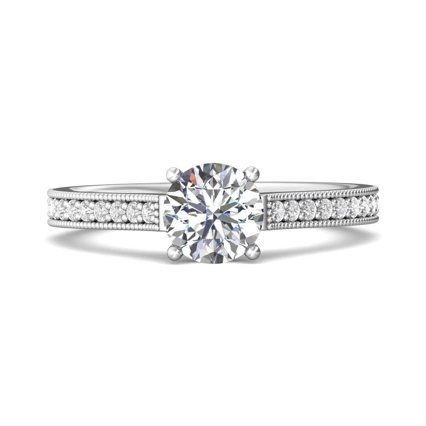Micropave Engagement Ring — style DERM1XS