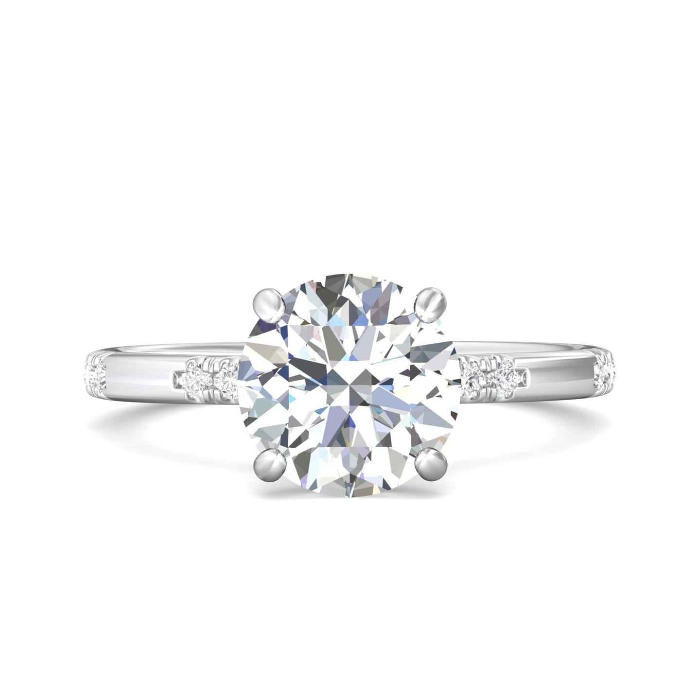 Micropave Engagement Ring — style DERM42SR