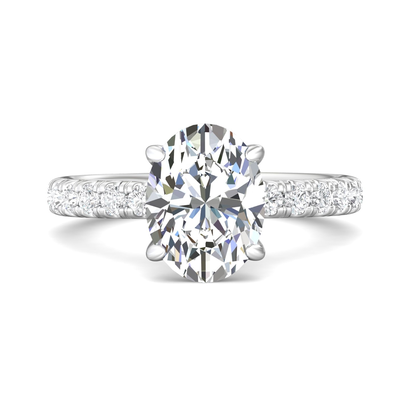 Micropave Engagement Ring — style DERM4S-1