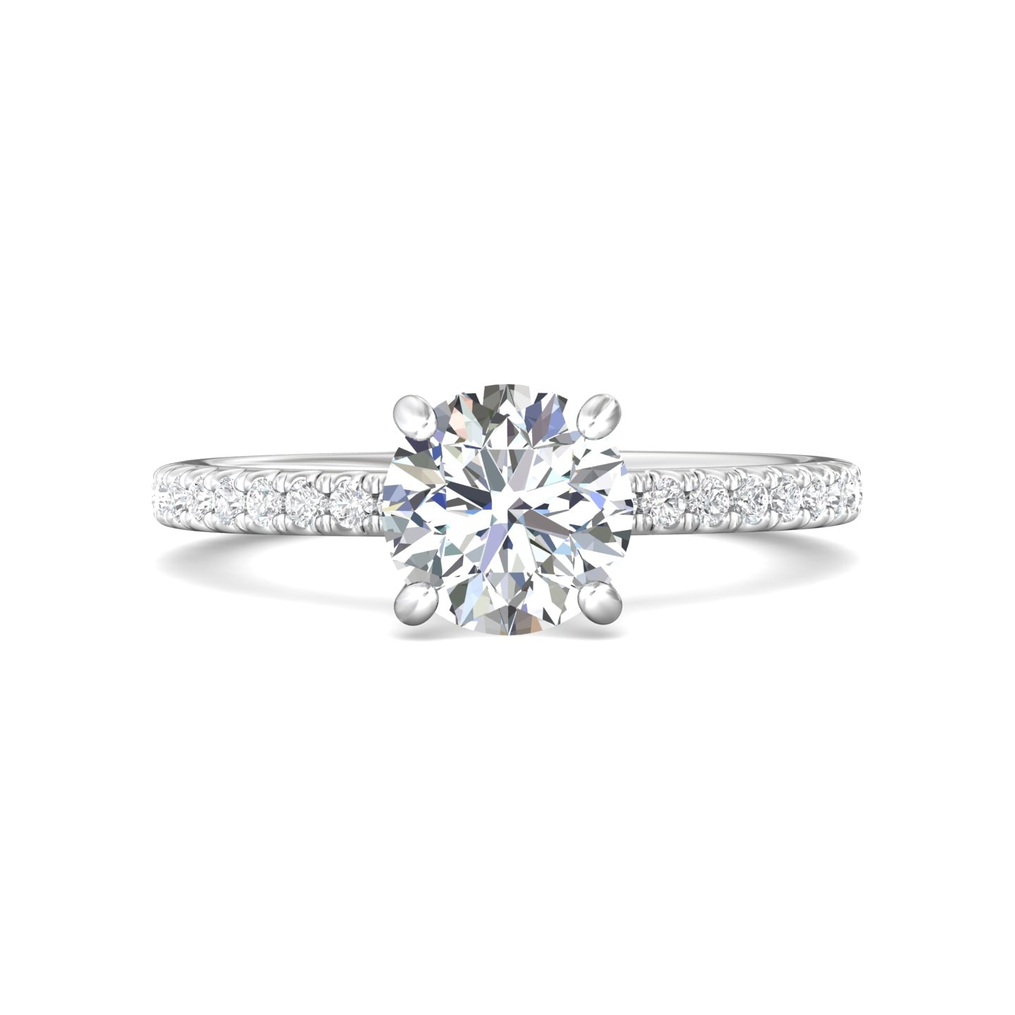 Micropave Engagement Ring — style DERM4XS-1