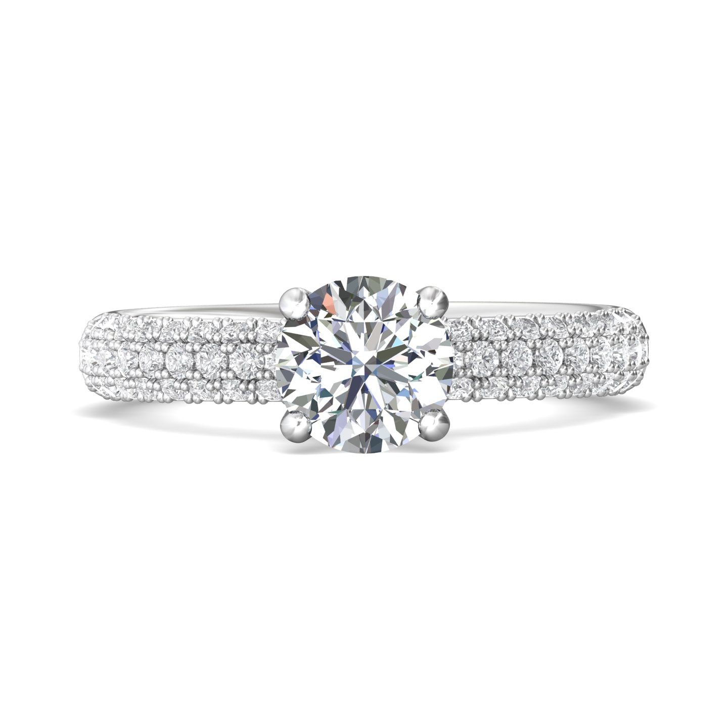 Micropave Engagement Ring — style DERM6S