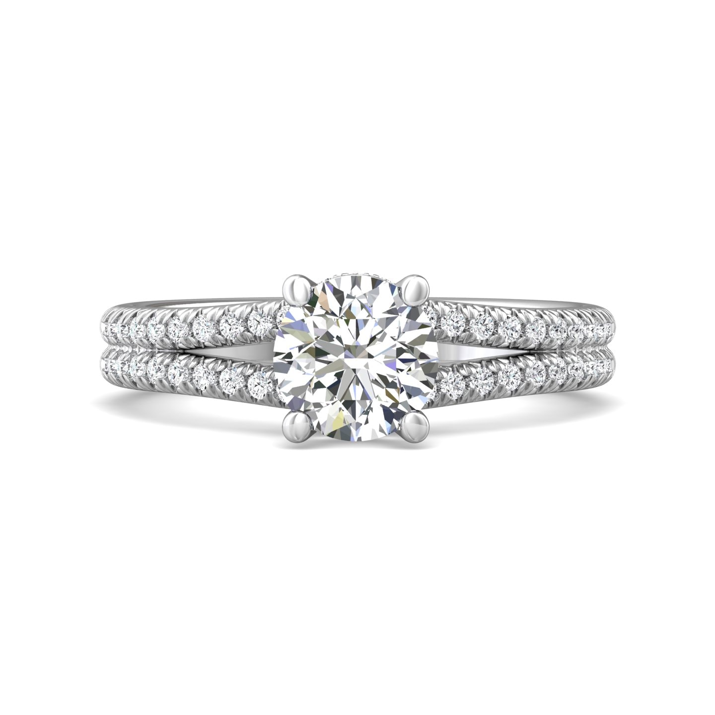 Split Shank Engagement Ring — style DERM75XS