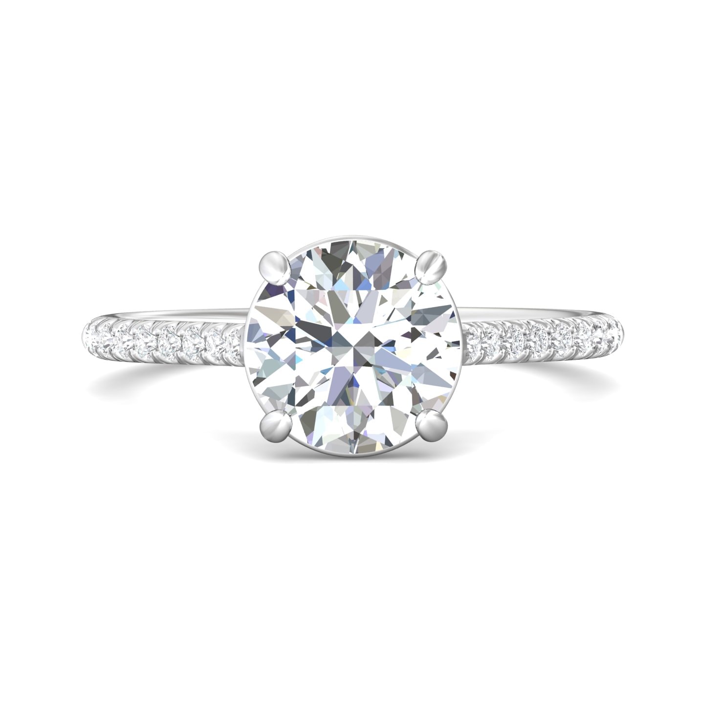 Micropave Engagement Ring — style DERM81-1.5