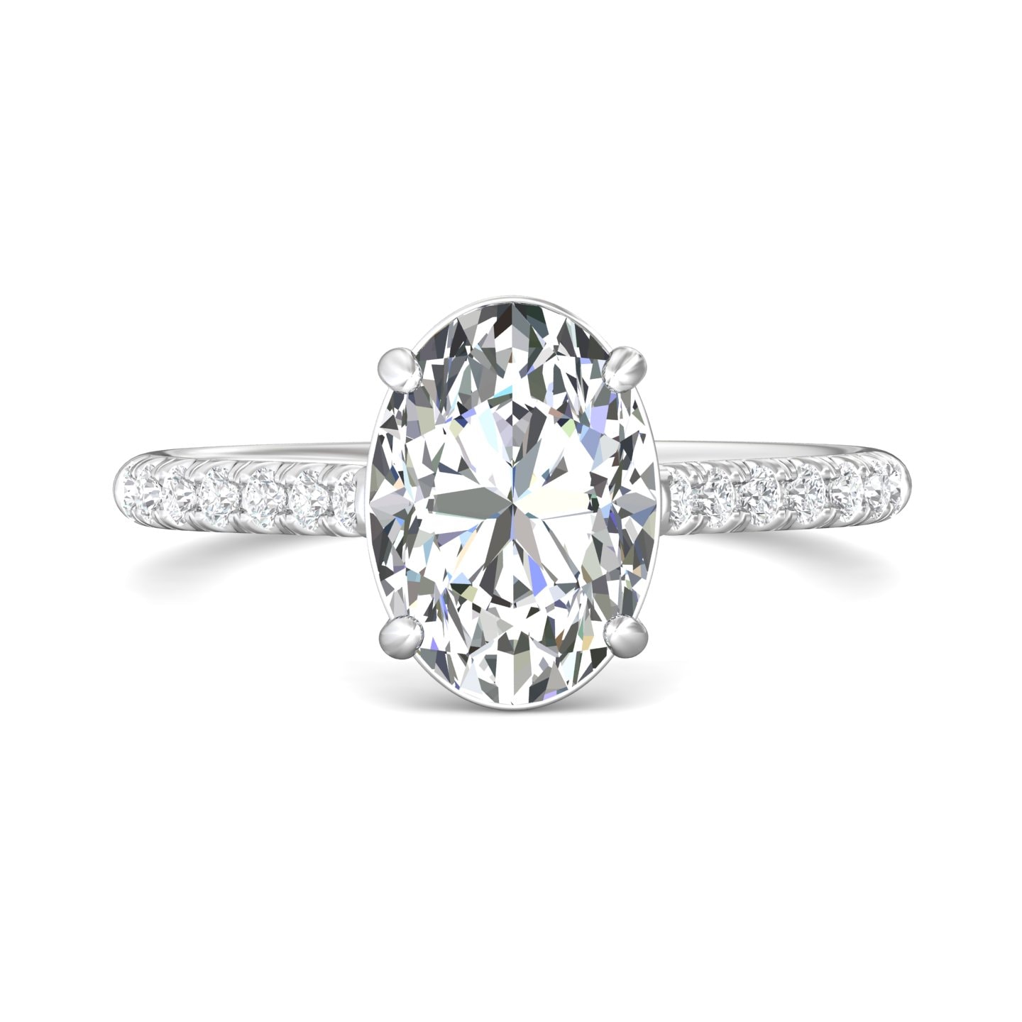 Micropave Engagement Ring — style DERM81-1.8