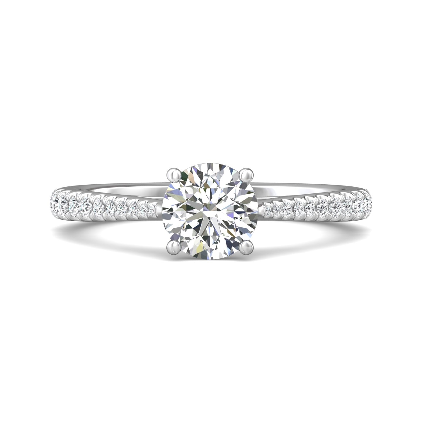 Micropave Engagement Ring — style DERM82XS