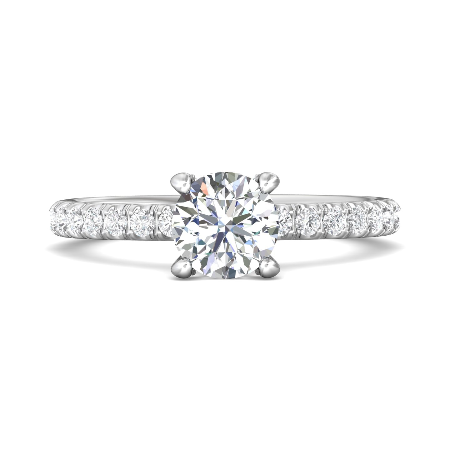 Micropave Engagement Ring — style DERM89RR