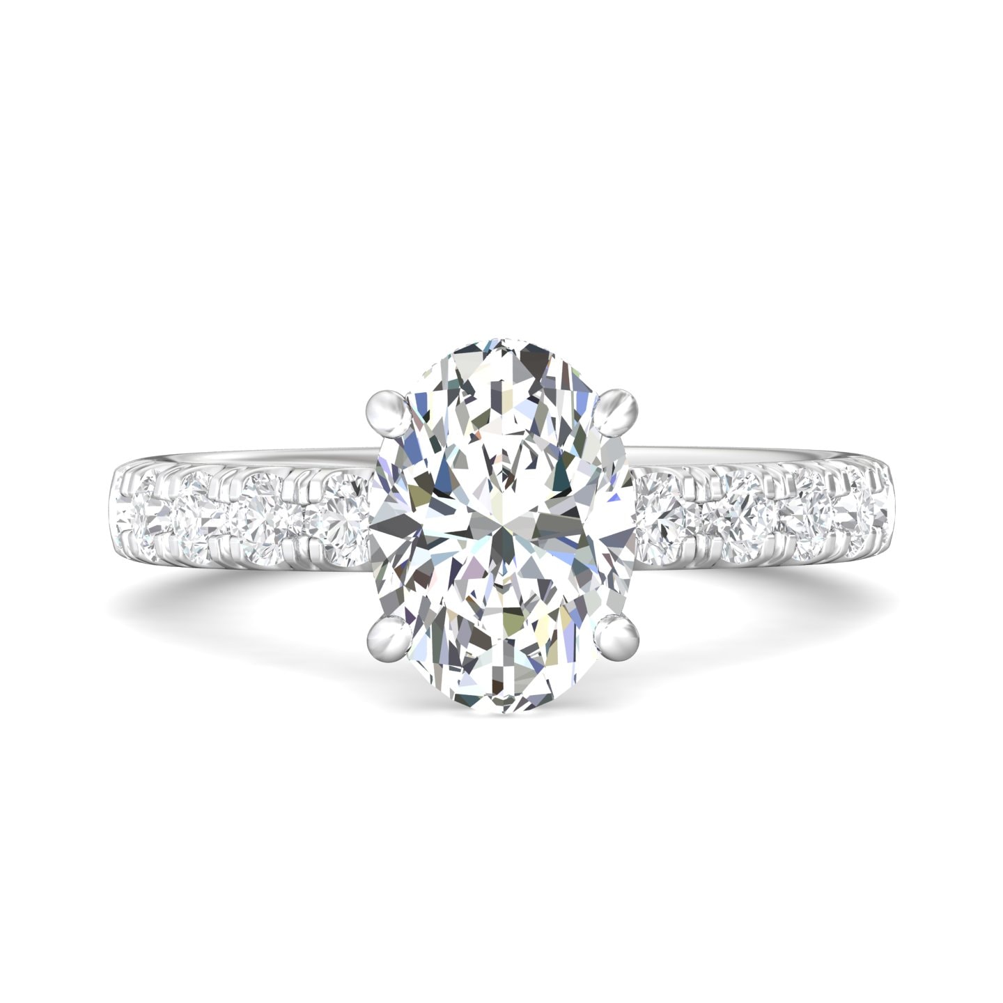 Micropave Engagement Ring — style DERM93M
