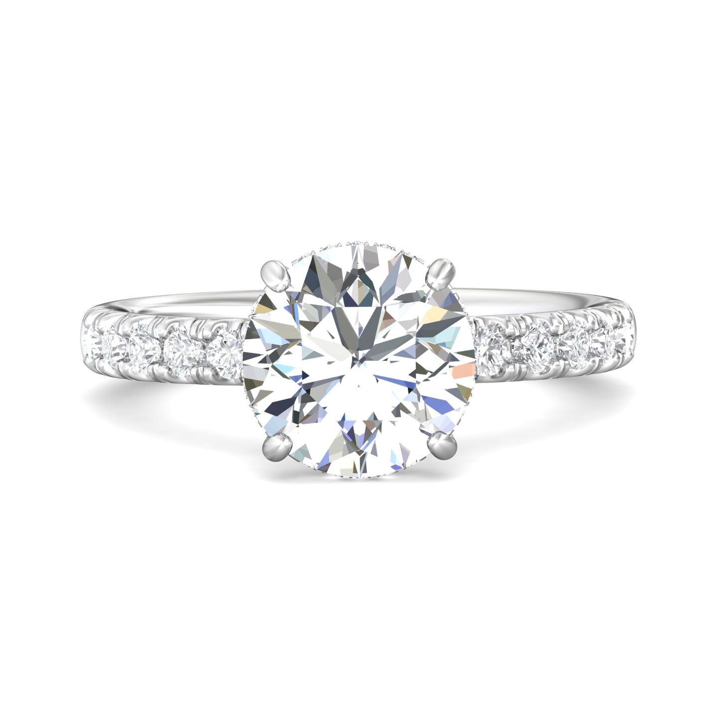 Micropave Engagement Ring — style DERM93S2