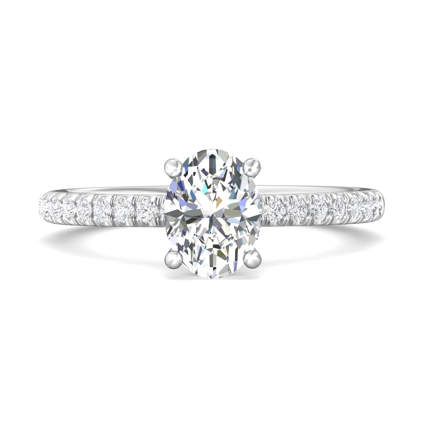 Micropave Engagement Ring — style DERM93XS