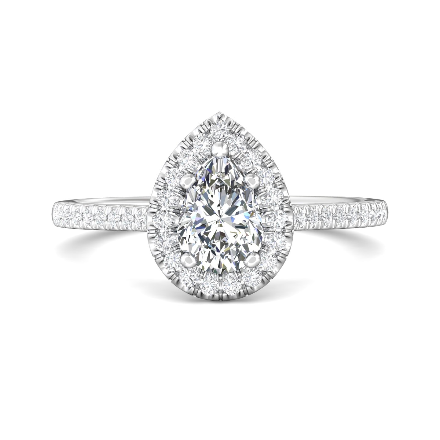 Micropave Halo Engagement Ring — style DERMH7XSR